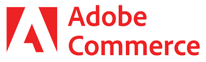 Logo da plataforma de vendas online Adobe Commerce.