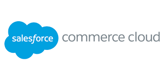 Logo da plataforma de vendas online Salesforce Commerce Cloud.